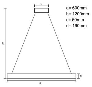 Lampadario a sospensione con filo LED dimmerabile LED/55W/230V 3000-6500K bianco + telecomando