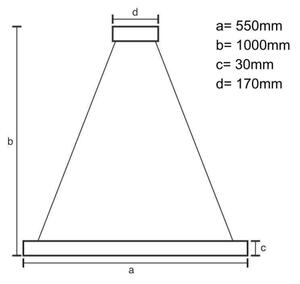 Lampadario a sospensione con filo LED dimmerabile LED/70W/230V 3000-6500K bianco + telecomando