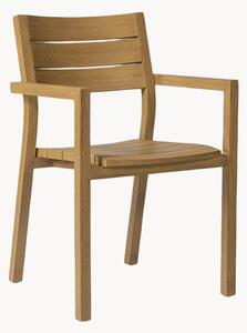 Sedia da giardino in legno di teak fatta a mano con braccioli Genesis
