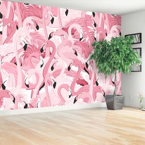 Carta da parati Flamingos rosa 104x70 cm