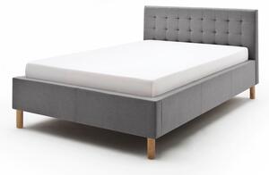 Letto matrimoniale imbottito grigio chiaro 140x200 cm Malin - Meise Möbel