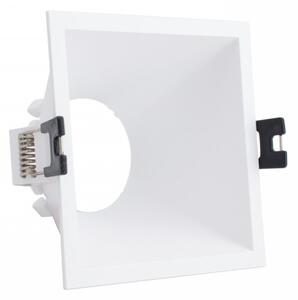 Faretto da Incasso Quadrato Bianco Fisso in Policarbonato, Foro 85x85mm per GU10 Colore del corpo Bianco