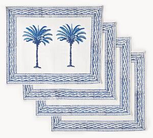 Tovagliette americane in cotone stampato a mano The Palms 4 pz