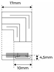 Connettore Angolare per Strisce LED COB Monocolore da 8mm IP20 - CF 2PZ Selezionare l'accessorio Accessorio Strisce da 8 mm