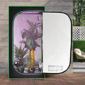 Costway Tenda idroponica atossica per piante con sfiato finestra a rete, Tenda per la crescita delle piante 80x80x160cm