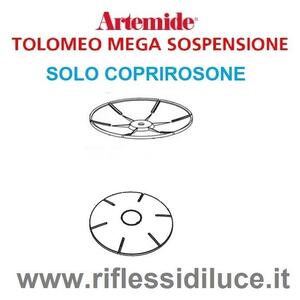 Artemide coprirosone in PVC BIANCO ricambio Tolomeo mega sospensione