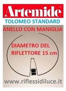 Artemide Tolomeo standard ricambio anello con maniglia per riflettore