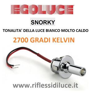 Egoluce snorky faretto da incasso led 1W 2700° Kelvin