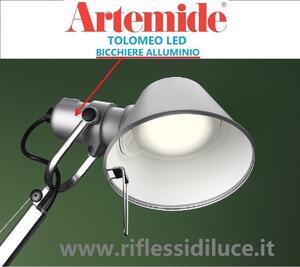 Artemide ricambio Tolomeo led bicchiere di alluminio