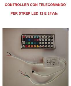 Controller con telecomando per strisce led RGB 12/24Vdc