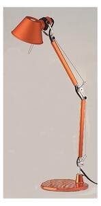 Artemide Tolomeo micro tavolo arancio metalizzato completa di base