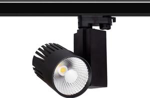 Faro LED 40W Binario Trifase, Nero, CRI92, 100°, Bridgelux LED Colore Bianco Caldo 2.700K