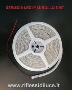 STRISCIA LED IP68 MT 5 24V SMD5050 14.4W/MT BIANCO NEUTRO