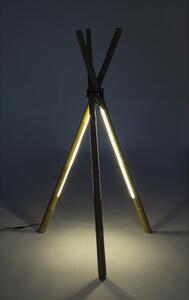 Piantana led treppiede altezza 109 cm in legno di bamboo Bizzotto