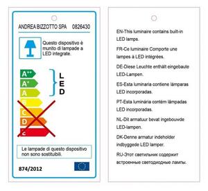 Piantana led treppiede altezza 109 cm in legno di bamboo Bizzotto