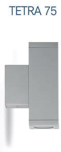 Platek Tetra 75 applique da esterno a una luce colore alluminio