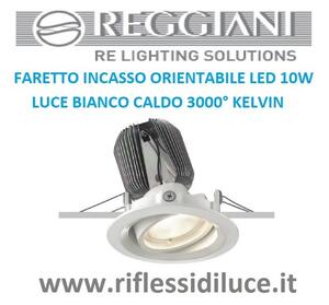 Reggiani faretto led 10W incasso orientabile bianco