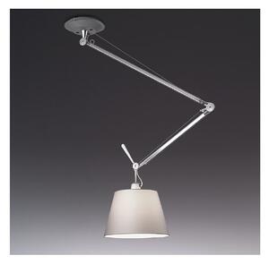 Artemide tolomeo sospensione decentrata con diffusore in pergamena diametro 24 cm