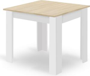 Tavolo Valora NP 80x80 Sonoma Oak + Bianco - Elegante tavolino in rovere e bianco
