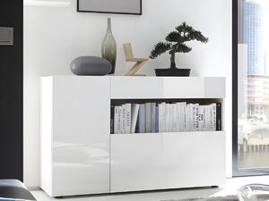 Credenza ALTAÏR - 2 ante e 1 cassetto - Bianco laccato