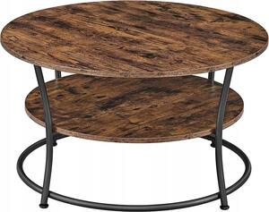 Tavolo 80X80X45 Cm Marrone rustico, Nero