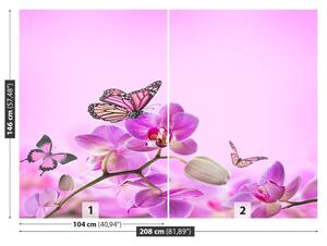 Carta da parati Farfalla orchidea 104x70 cm
