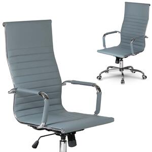 Poltrona Da Ufficio Design Moderno Divano Sedia Tokio Grigio