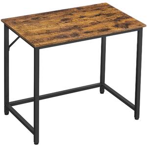 Scrivania per computer 80X50X75 Cm Marrone rustico, Nero