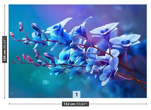 Carta da parati Orchidea blu 104x70 cm