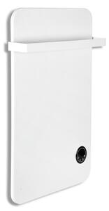Pannello riscaldante a infrarossi Eikuavons da 400W, con connessione Wi-Fi, ideale per il bagno, dotato di porta asciugamani, timer, termostato e telecomando, colore bianco