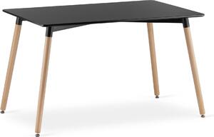 Tavolo da pranzo Valora ADRIA 120x80 nero | Tavolo rettangolare moderno per cucina o sala da pranzo