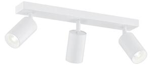 Argon Faretto da soffitto Sado, bianco, acciaio, orientabile, a 3 luci, lungo