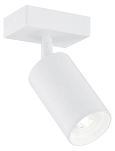 Argon Faretto da soffitto Sado in acciaio bianco, orientabile a 1 luce angolare