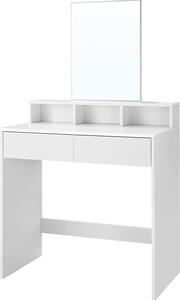 Tavolino con specchio 80 x 40 x 140 cm Bianco