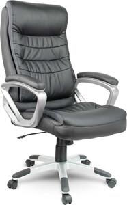 Sedia da ufficio Sofotel EG-226, rivestita in pelle nera