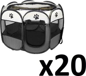 Recinto per cani/gatti 74x74x43cm - grigio x 20