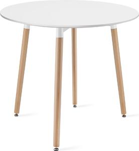 Tavolo da pranzo rotondo bianco KAMI 80x80 cm