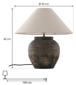 Lampada da tavolo Lucande Thalorin, altezza 46 cm, ceramica