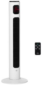 HOMCOM Ventilatore a Torre 45W a 3 Modalità e 3 Velocità con Timer da 12h, in ABS, Ø32 x 96A cm, Nero e Bianco|Aosom