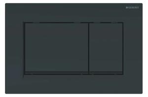 Geberit Sigma30 - Placca di comando per 2 volumi di risciacquo, nero lucido/nero opaco 115.883.DW.1