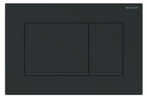 Geberit Sigma30 - Placca di comando per 2 volumi di risciacquo, nero opaco/nero 115.883.16.1