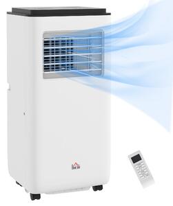 HOMCOM Condizionatore Portatile 750W con 5 Modalità e 2 Velocità, in Plastica ABS e Acciaio, 33x28x70.4 cm, Bianco|Aosom