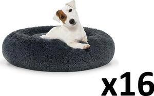 Cuccia Valora Plush M 60 cm Grigio scuro x16 - Confezione da 16 cucce per animali domestici di medie dimensioni grigio scuro