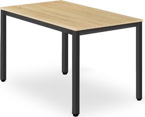 Tavolo Valora TESSA 120x60 gambe in rovere nero - Tavolo moderno in rovere con robusta struttura nera