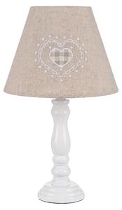 Lampada da tavolo Clayre & Eef, colore bianco, in legno