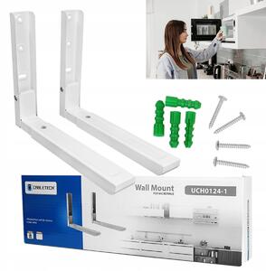 2x supporto muro universalmente regolabile per un forno a microonde fino a 30 kg di bianco