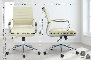 Sedia da ufficio Oakland - rivestita in tessuto - Colore crema