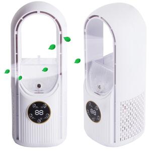 2v1 LED RGB Upright Fan e LCD Humidifier USB