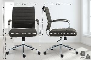 Sedia da ufficio Oakland - rivestita in tessuto - Grigio scuro