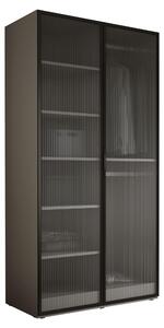 Armadio, 2 ante, dimensioni 100 x 200 x 51 cm, colore grigio, dimensioni 100 x 200 x 51 cm